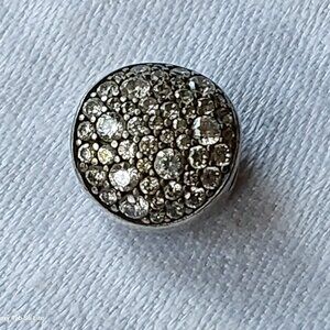 Authentic Pandora sterling charm clear crystal pavé cushion